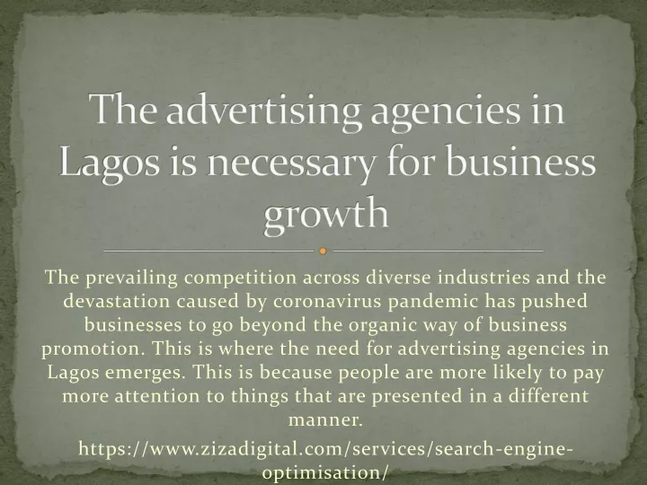the advertising agencies in lagos is necessary for business growth