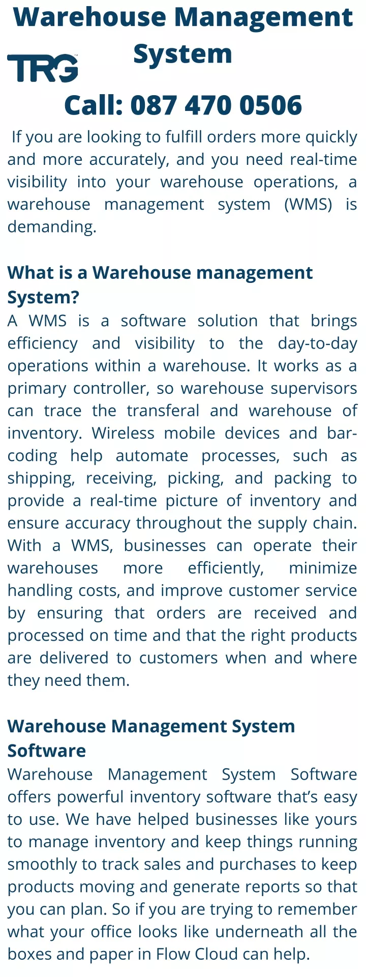 warehouse management system