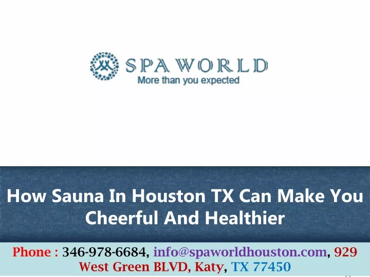 how sauna in houston tx can make you cheerful