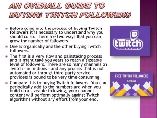 an overall guide to buying twitch followers