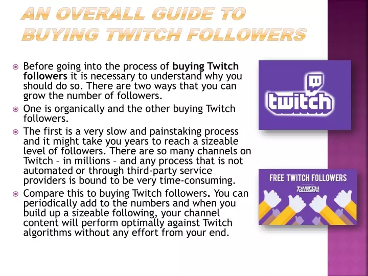 an overall guide to buying twitch followers