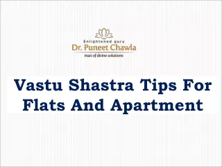 Vastu tips for Flats and Apartments