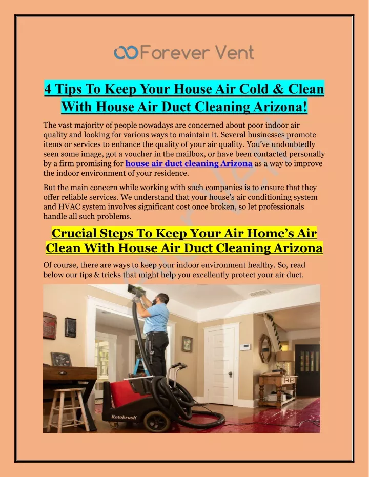 4 tips to keep your house air cold clean with