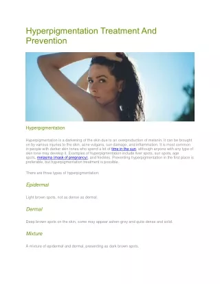 Hyperpigmentation Treatment And Prevention - Sunsafe Rx