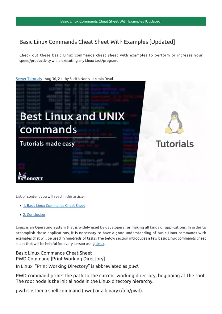 basic linux commands cheat sheet with examples