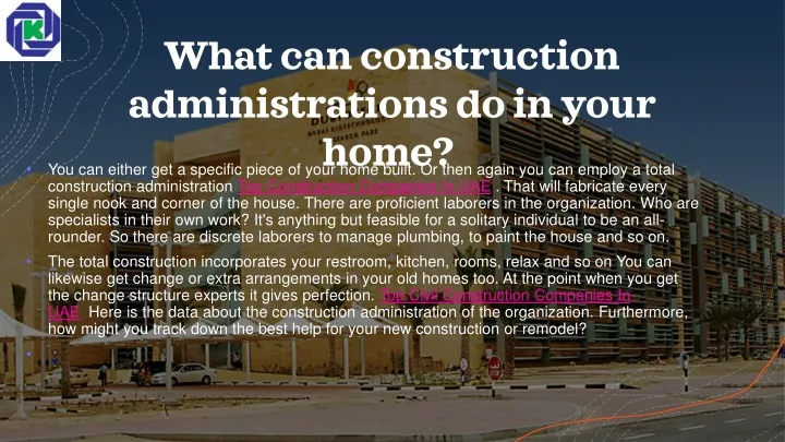 what can construction administrations do in your home