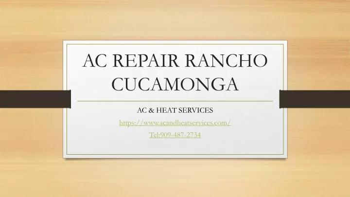ac repair rancho cucamonga