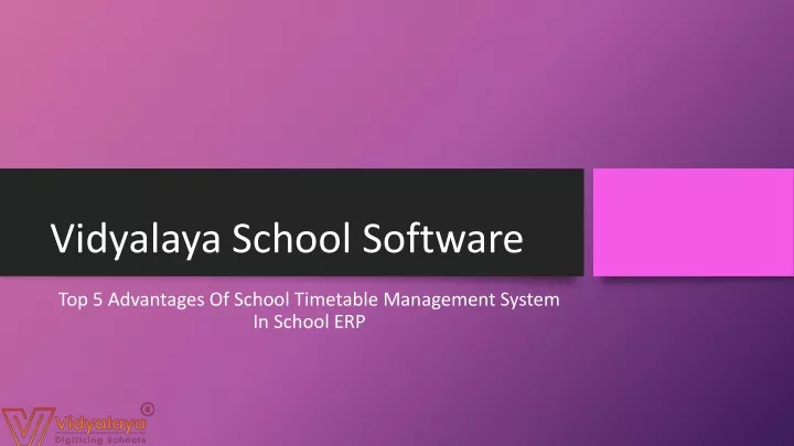 vidyalaya school software