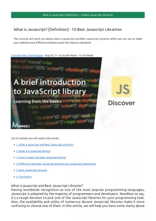 best-javascript-libraries