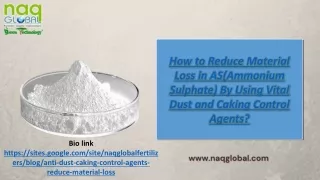 how to reduce material loss in as ammonium