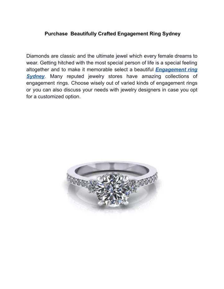 purchase beautifully crafted engagement ring