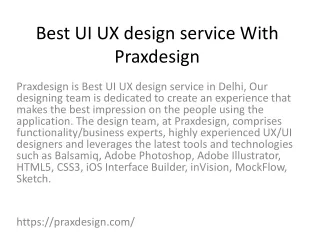 best ui ux design service with praxdesign