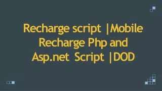 recharge script mobile recharge p hp and asp net script dod