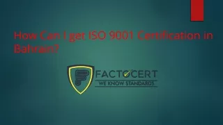 how can i get iso 9001 certification in bahrain