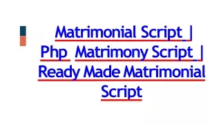 m a trimonia l script p hp m a trimon y script