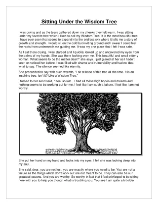 Sitting Under the Wisdom Tree