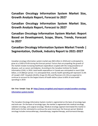 canadian oncology information system market size