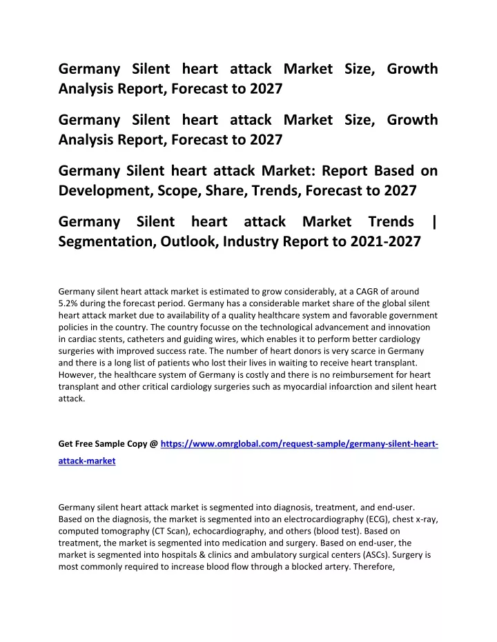 germany silent heart attack market size growth