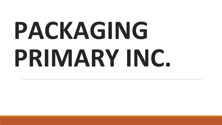 packaging primary inc