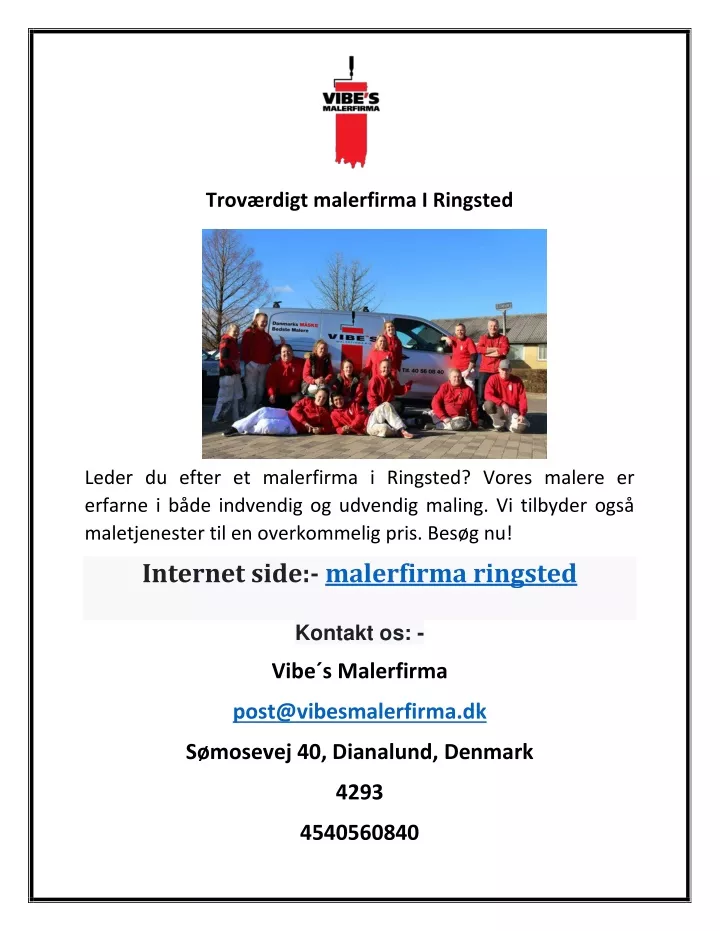 trov rdigt malerfirma i ringsted