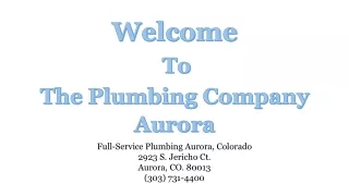 emergency plumbing services in Aurora | Affordable Price