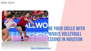 Hone Your Skills with Private Volleyball Lessons in Houston