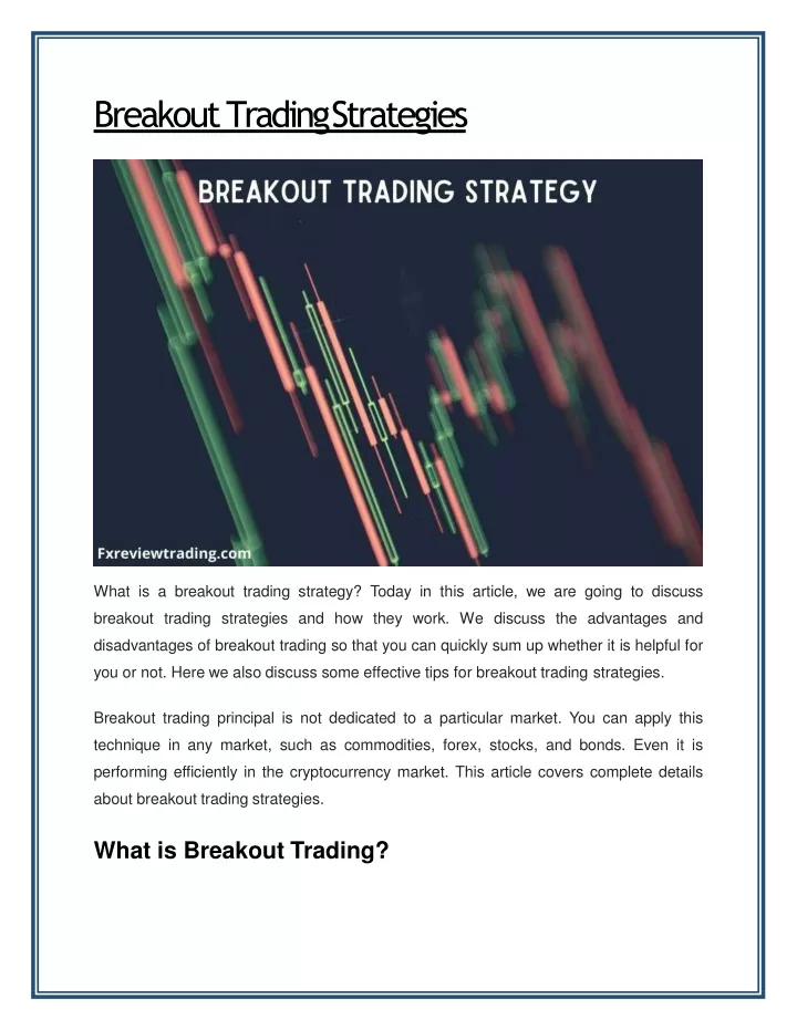 breakout trading strategies