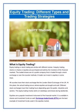 equity trading different types and