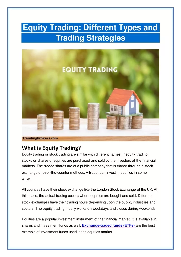 equity trading different types and
