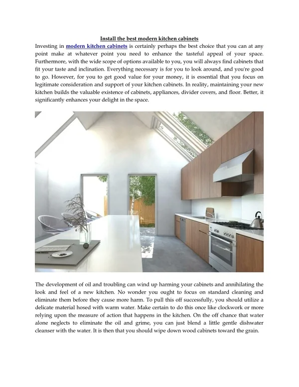 PPT - Install the best modern kitchen cabinets PowerPoint Presentation ...