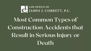 Most Common Types of Construction Accidents that Result in Serious Injury or Death