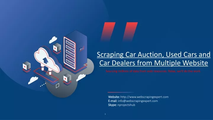 scraping car auction used cars and car dealers from multiple website