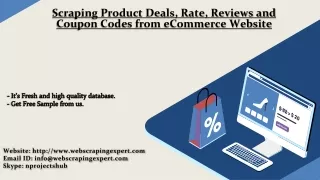 scraping product deals rate reviews and coupon codes from ecommerce website