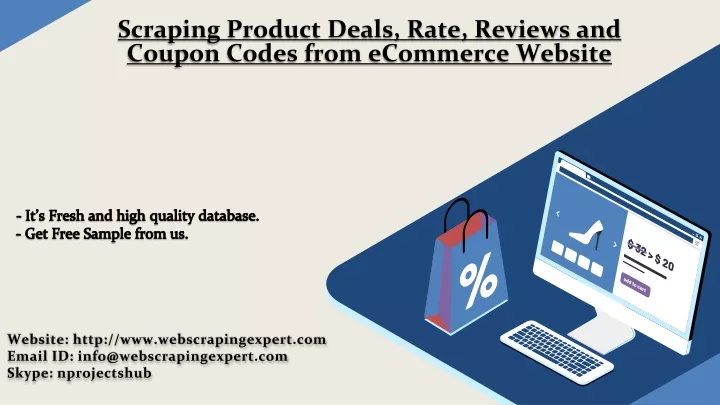 scraping product deals rate reviews and coupon codes from ecommerce website