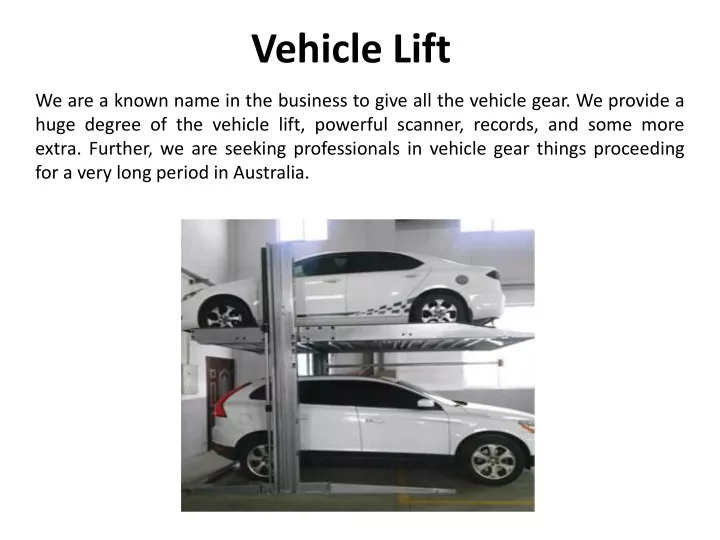 vehicle lift