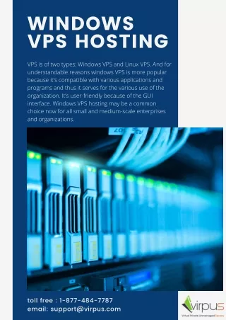 windows vps hosting vps is of two types windows
