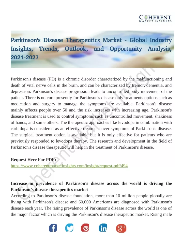 parkinson s disease therapeutics market global