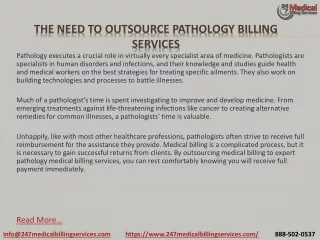 the need to outsource pathology billing services