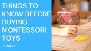 THINGS TO KNOW BEFORE BUYING MONTESSORI TOYS