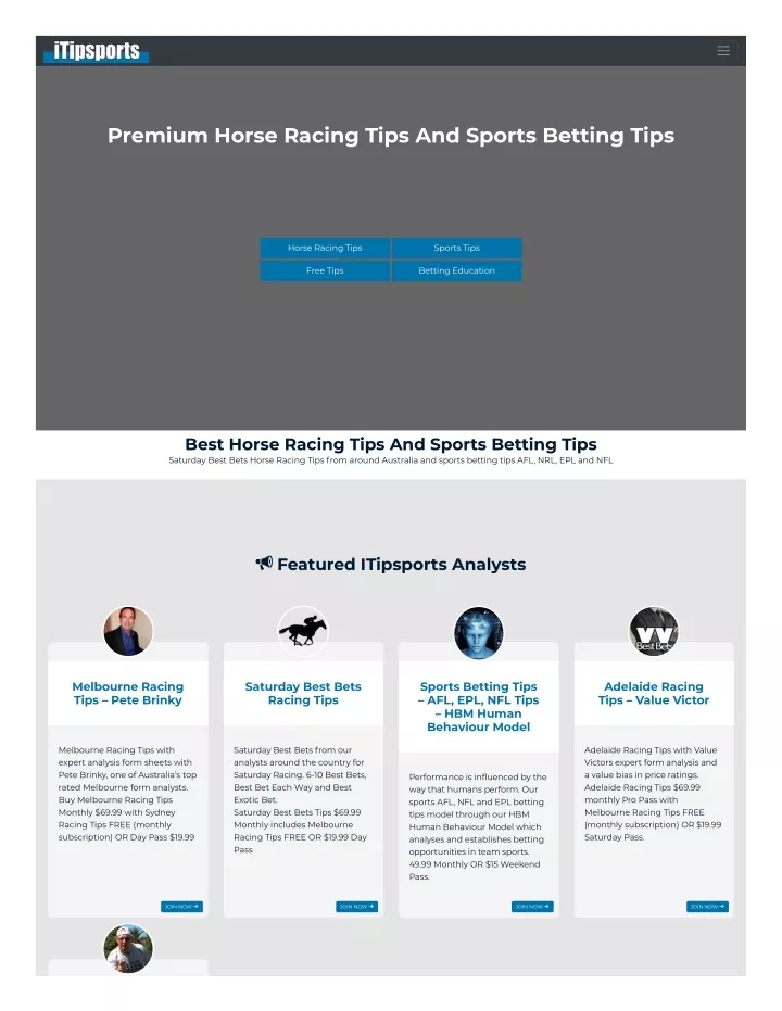 premium horse racing tips and sports betting tips