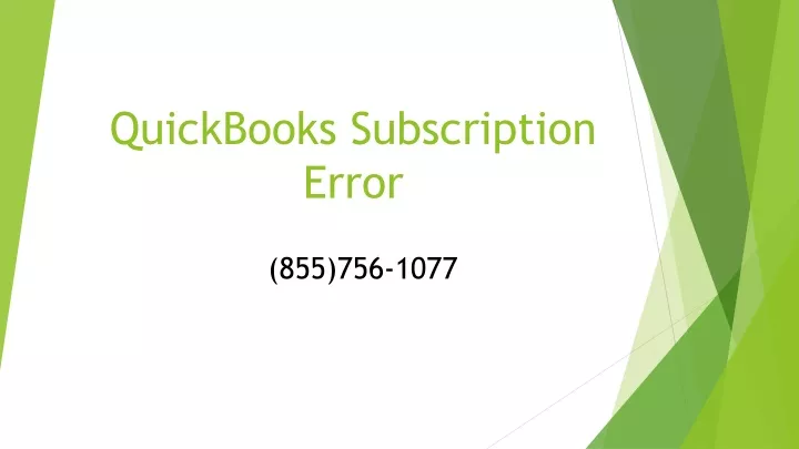 quickbooks subscription error