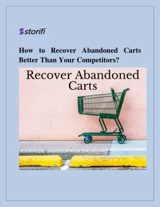 how to recover abandoned carts better than your