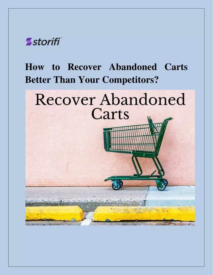 how to recover abandoned carts better than your