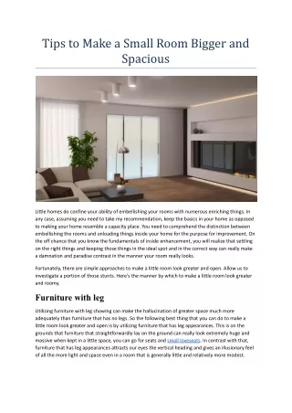 Tips to Make a Small Room Bigger and Spacious .docx
