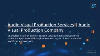 Audio-Visual Production Services - PPT