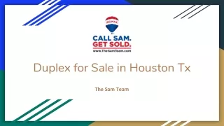Duplex for Sale in Houston Tx