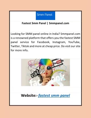 Fastest Smm Panel | Smmpanel.com