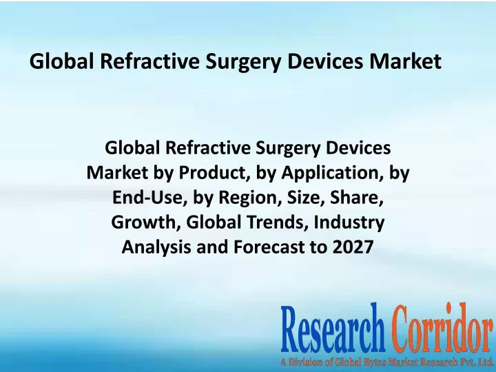 global refractive surgery devices market