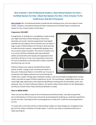 hire a hacker hire professional hackers best