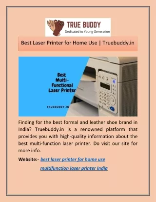 Best Laser Printer for Home Use | Truebuddy.in